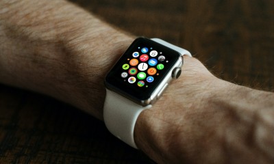 a smart watch being worn on a wrist