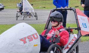 Youngstown State University placed fourth overall in the e-Human Powered Vehicle Challenge